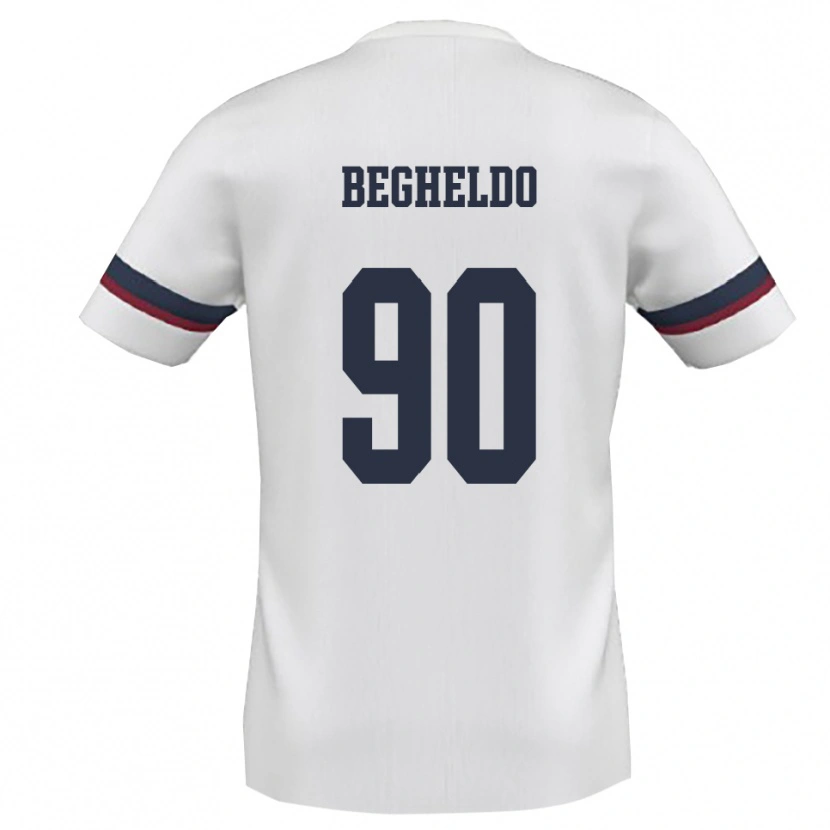 Danxen Kinder Gianmarco Begheldo #90 Weiß Rot Auswärtstrikot Trikot 2025/26 T-Shirt Österreich