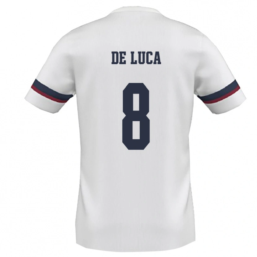Danxen Kinder Sergio De Luca #8 Weiß Rot Auswärtstrikot Trikot 2025/26 T-Shirt Österreich