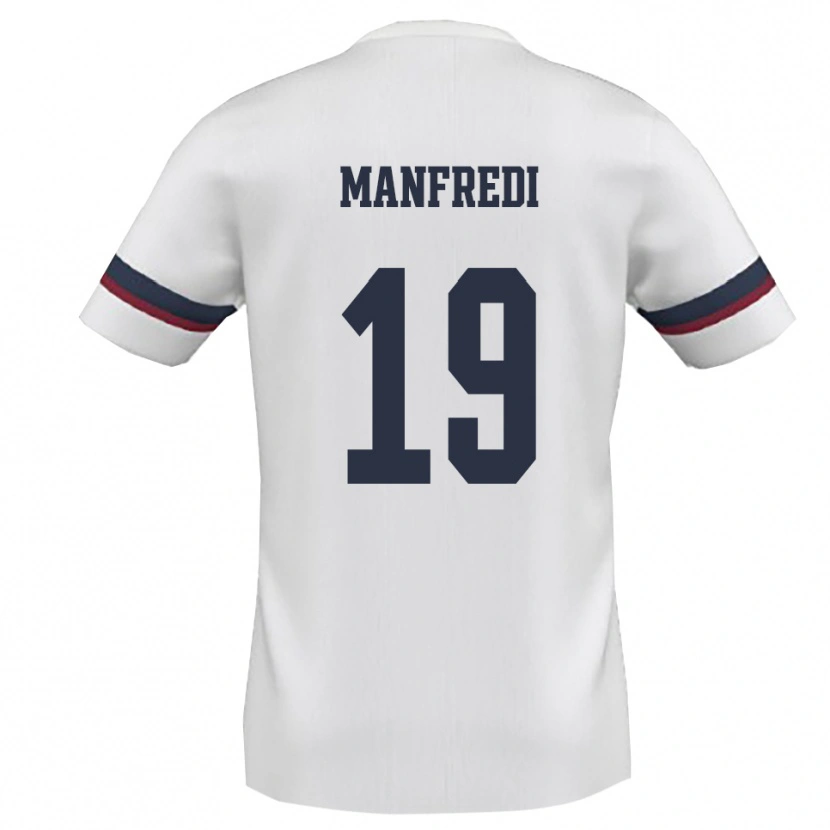 Danxen Kinder Antonio Manfredi #19 Weiß Rot Auswärtstrikot Trikot 2025/26 T-Shirt Österreich
