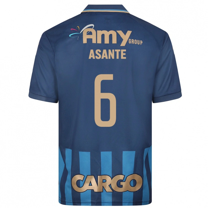 Danxen Kinder Tyrese Asante #6 Marineblau Blau Auswärtstrikot Trikot 2025/26 T-Shirt Österreich