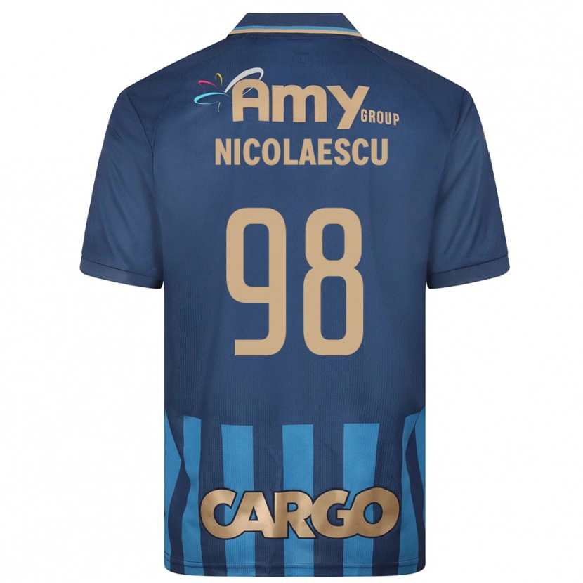 Danxen Kinder Ion Nicolaescu #98 Marineblau Blau Auswärtstrikot Trikot 2025/26 T-Shirt Österreich