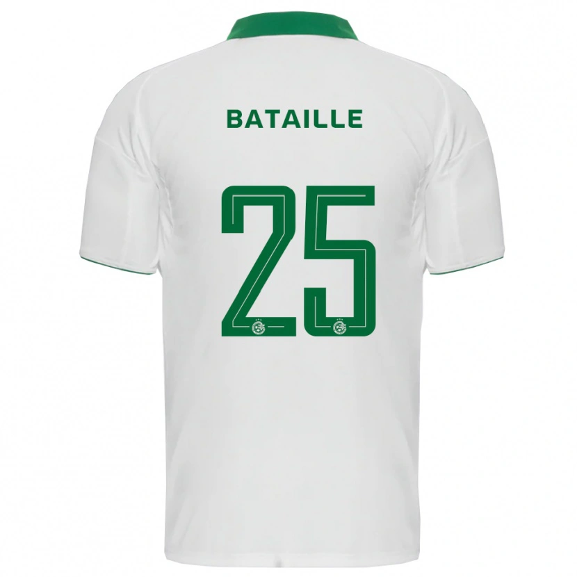 Danxen Kinder Jelle Bataille #25 Weiß Grün Auswärtstrikot Trikot 2025/26 T-Shirt Österreich