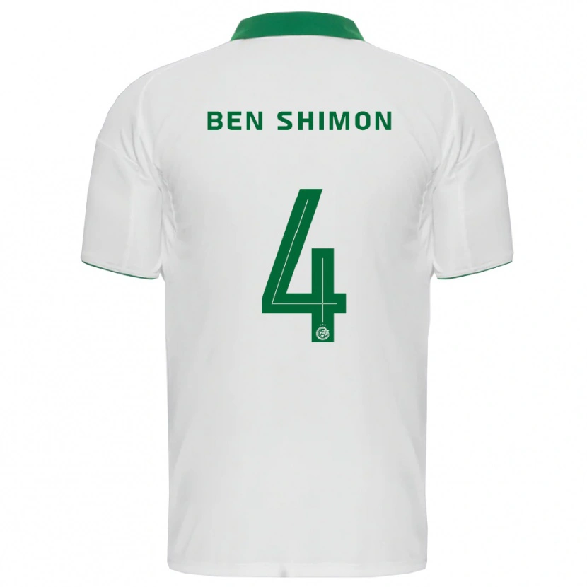 Danxen Kinder Elad Ben Shimon #4 Weiß Grün Auswärtstrikot Trikot 2025/26 T-Shirt Österreich