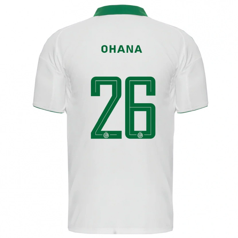 Danxen Kinder Michael Ohana #26 Weiß Grün Auswärtstrikot Trikot 2025/26 T-Shirt Österreich