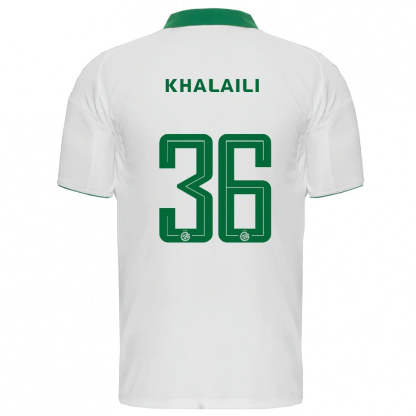 Danxen Kinder Iyad Khalaili #36 Weiß Grün Auswärtstrikot Trikot 2025/26 T-Shirt Österreich