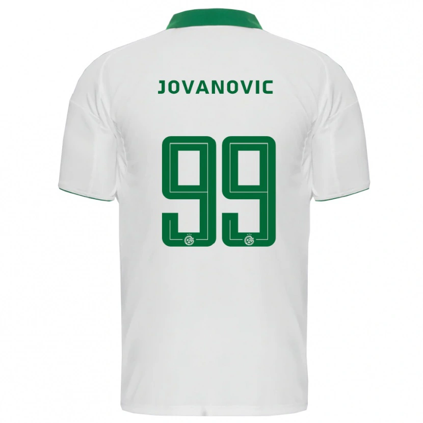 Danxen Kinder Djordje Jovanovic #99 Weiß Grün Auswärtstrikot Trikot 2025/26 T-Shirt Österreich