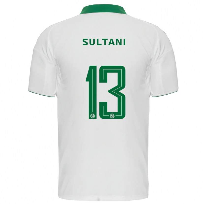 Danxen Kinder Tomás Sultani #13 Weiß Grün Auswärtstrikot Trikot 2025/26 T-Shirt Österreich