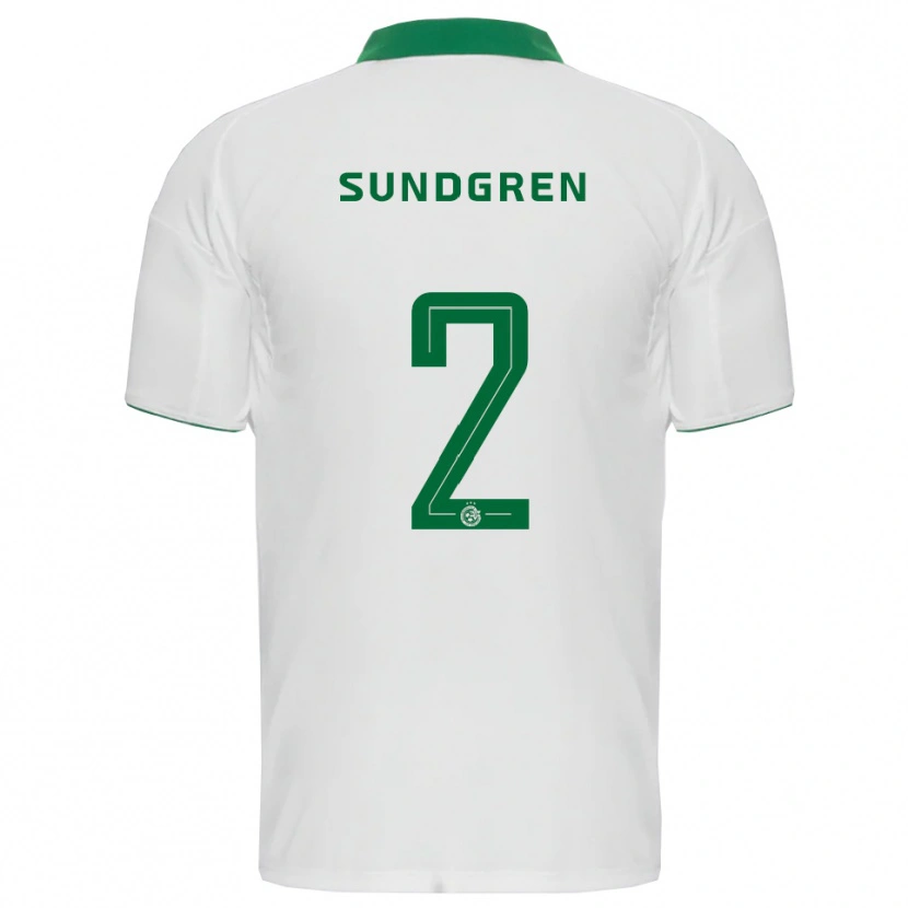 Danxen Kinder Daniel Sundgren #2 Weiß Grün Auswärtstrikot Trikot 2025/26 T-Shirt Österreich
