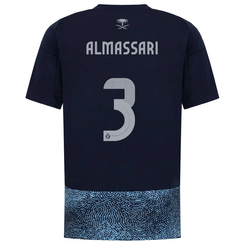 Danxen Kinder Wadha Almassari #3 Marineblau Himmelblau Auswärtstrikot Trikot 2025/26 T-Shirt Österreich