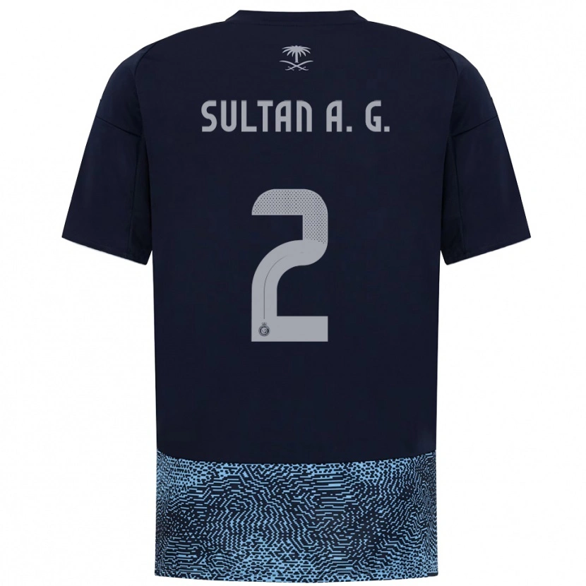 Danxen Kinder Sultan Al-Ghannam #2 Marineblau Himmelblau Auswärtstrikot Trikot 2025/26 T-Shirt Österreich