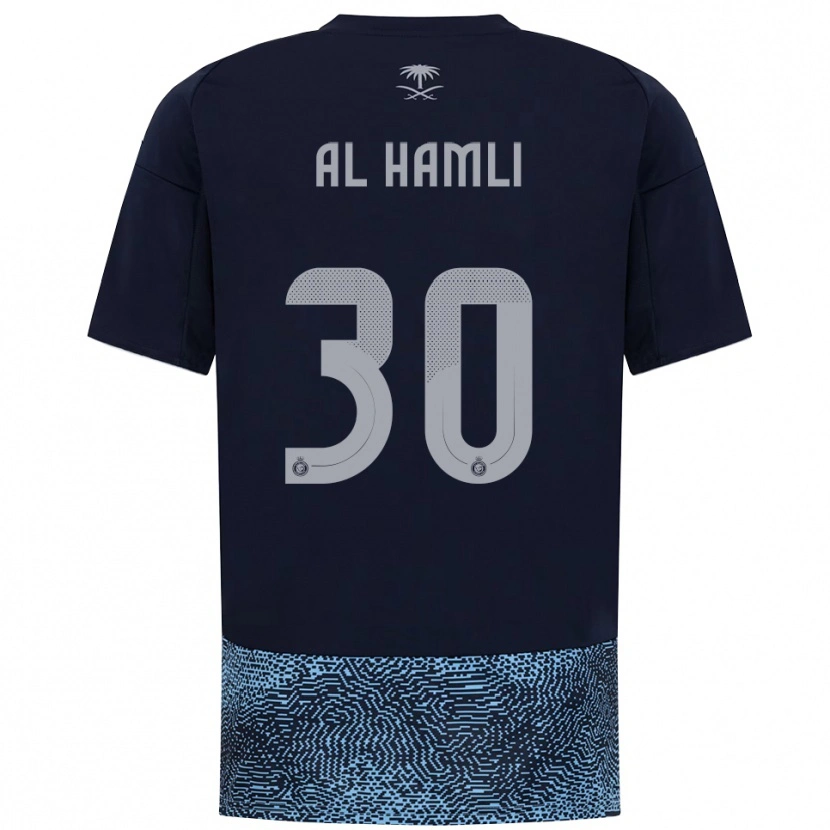 Danxen Kinder Noura Al-Hamli #30 Marineblau Himmelblau Auswärtstrikot Trikot 2025/26 T-Shirt Österreich