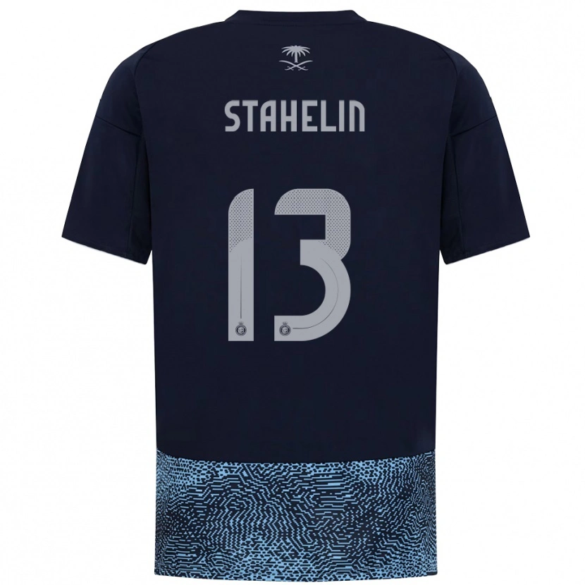 Danxen Kinder Izabela Stahelin #13 Marineblau Himmelblau Auswärtstrikot Trikot 2025/26 T-Shirt Österreich