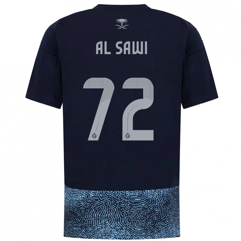 Danxen Kinder Etaf Al-Sawi #72 Marineblau Himmelblau Auswärtstrikot Trikot 2025/26 T-Shirt Österreich
