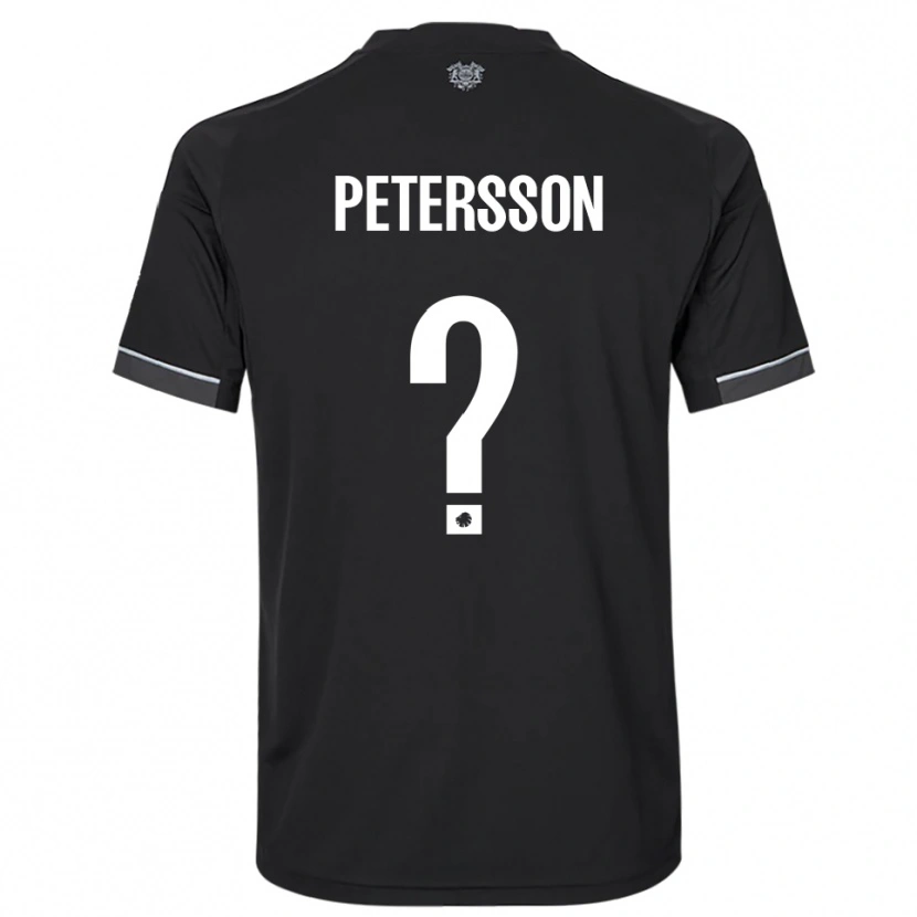 Danxen Kinder Oliver Petersson #0 Schwarz Weiß Auswärtstrikot Trikot 2025/26 T-Shirt Österreich