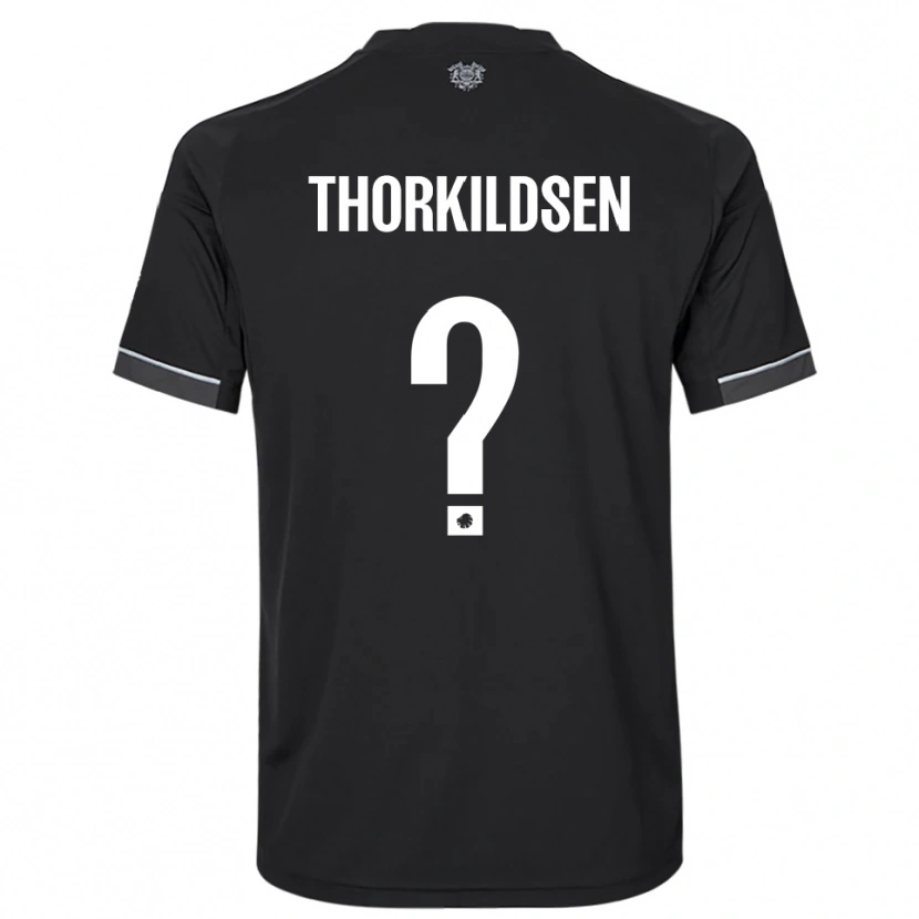 Danxen Kinder Elias Thorkildsen #0 Schwarz Weiß Auswärtstrikot Trikot 2025/26 T-Shirt Österreich