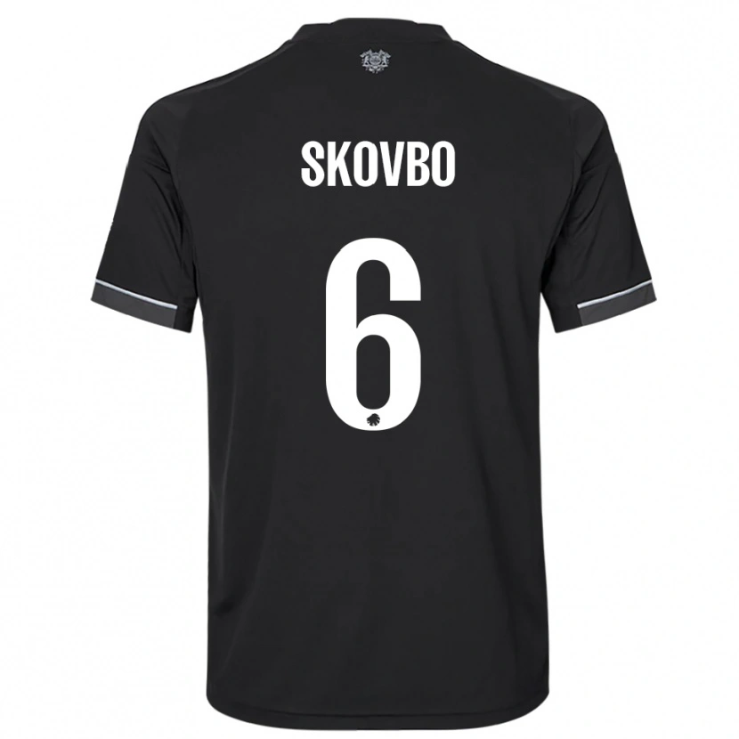 Danxen Kinder Ida Skovbo #6 Schwarz Weiß Auswärtstrikot Trikot 2025/26 T-Shirt Österreich