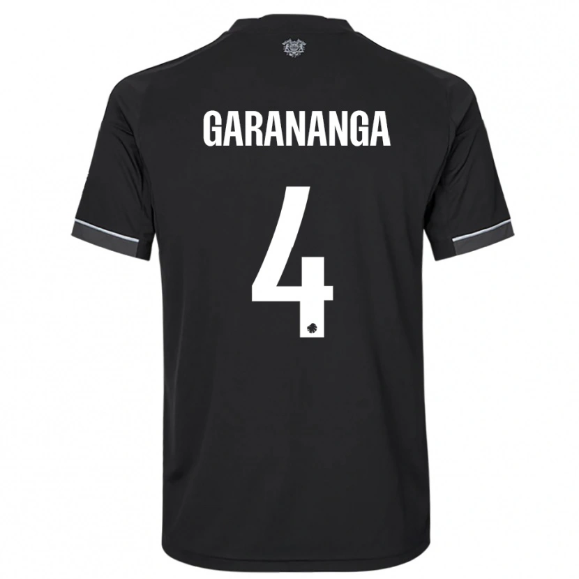 Danxen Kinder Munashe Garananga #4 Schwarz Weiß Auswärtstrikot Trikot 2025/26 T-Shirt Österreich