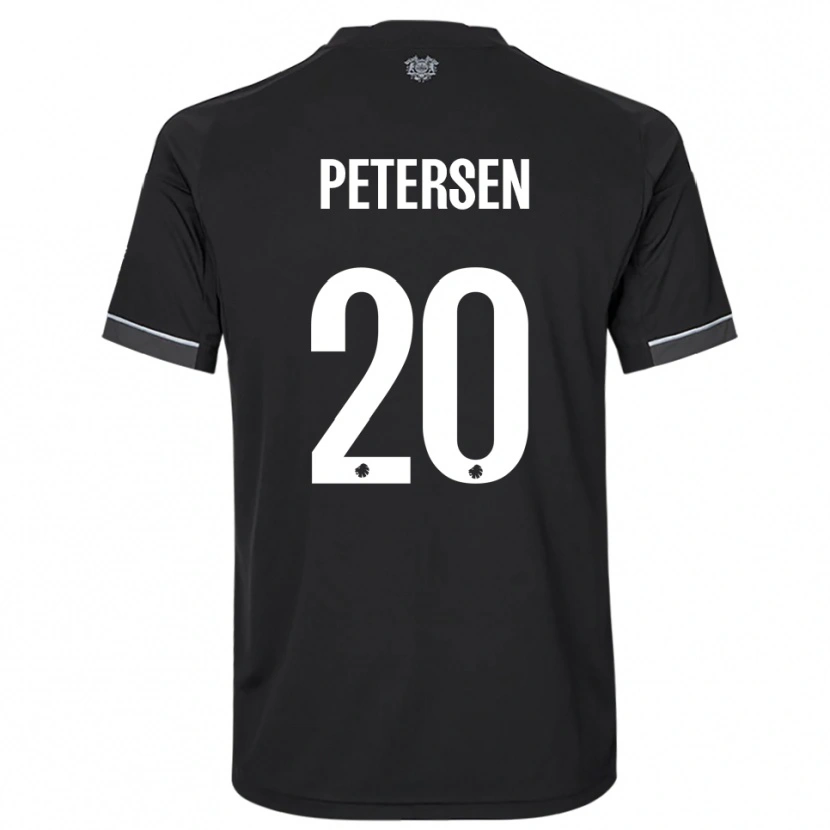 Danxen Kinder Frederik Petersen #20 Schwarz Weiß Auswärtstrikot Trikot 2025/26 T-Shirt Österreich