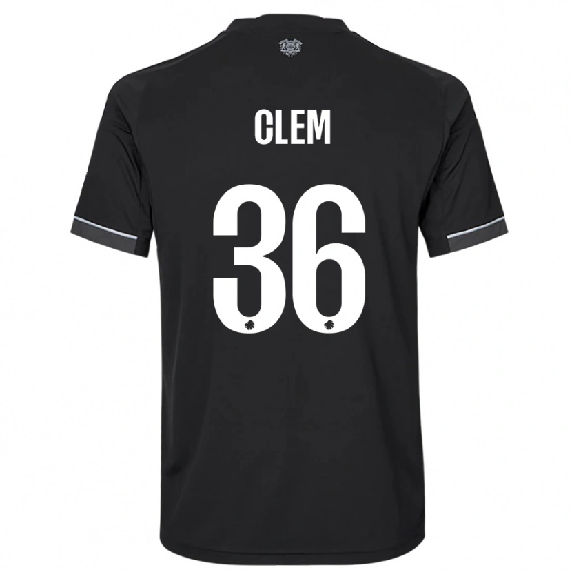 Danxen Kinder William Clem #36 Schwarz Weiß Auswärtstrikot Trikot 2025/26 T-Shirt Österreich