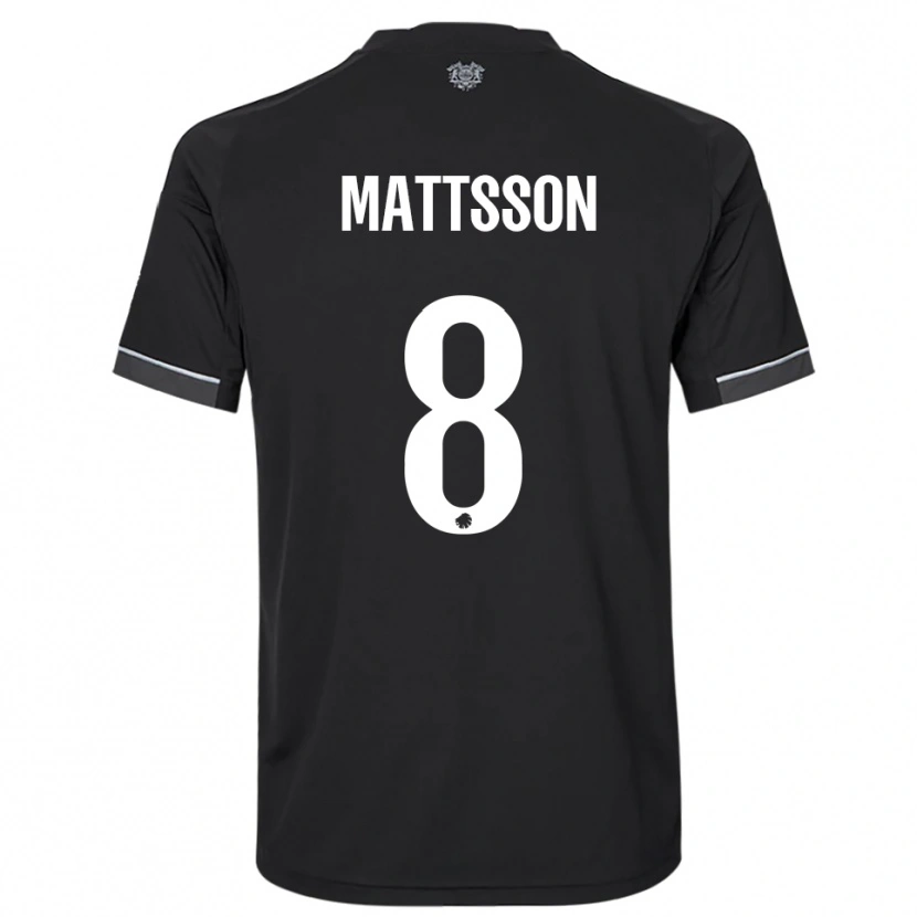 Danxen Kinder Magnus Mattsson #8 Schwarz Weiß Auswärtstrikot Trikot 2025/26 T-Shirt Österreich
