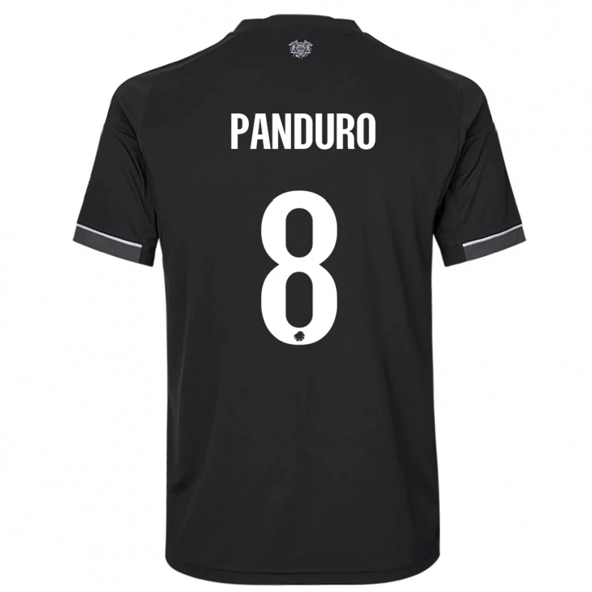Danxen Kinder Tristan Panduro #8 Schwarz Weiß Auswärtstrikot Trikot 2025/26 T-Shirt Österreich