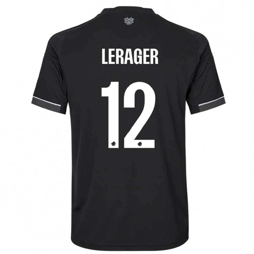 Danxen Kinder Lukas Lerager #12 Schwarz Weiß Auswärtstrikot Trikot 2025/26 T-Shirt Österreich