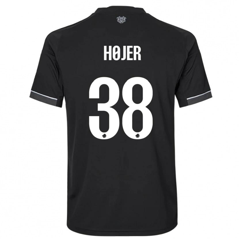 Danxen Kinder Oliver Højer #38 Schwarz Weiß Auswärtstrikot Trikot 2025/26 T-Shirt Österreich