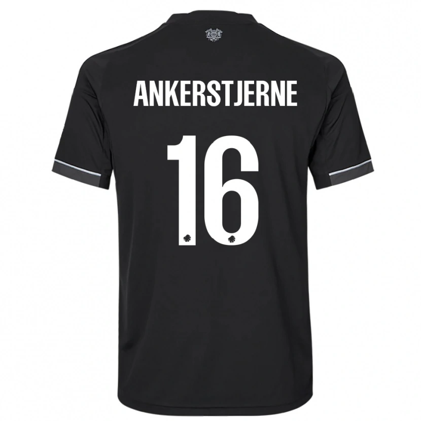 Danxen Kinder Ida Ankerstjerne #16 Schwarz Weiß Auswärtstrikot Trikot 2025/26 T-Shirt Österreich