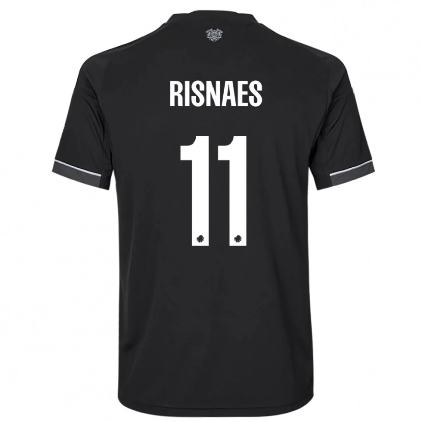 Danxen Kinder Roberto Risnaes #11 Schwarz Weiß Auswärtstrikot Trikot 2025/26 T-Shirt Österreich