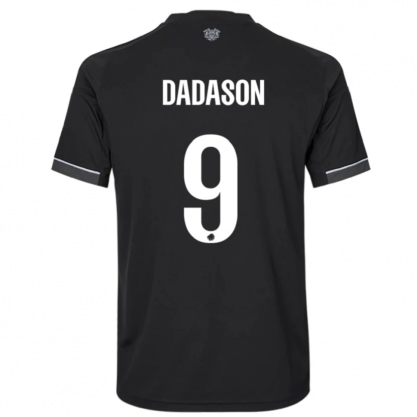 Danxen Kinder Viktor Dadason #9 Schwarz Weiß Auswärtstrikot Trikot 2025/26 T-Shirt Österreich
