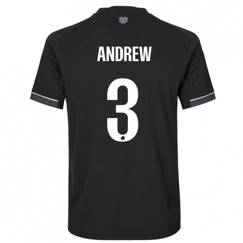 Danxen Kinder Tristan Andrew #3 Schwarz Weiß Auswärtstrikot Trikot 2025/26 T-Shirt Österreich