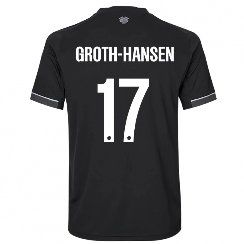 Danxen Kinder Paula Groth-Hansen #17 Schwarz Weiß Auswärtstrikot Trikot 2025/26 T-Shirt Österreich