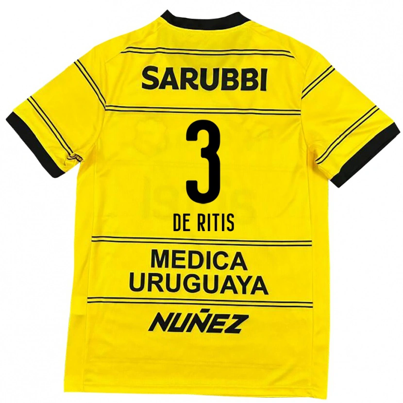 Danxen Kinder Mathías De Ritis #3 Schwarz Gold Auswärtstrikot Trikot 2025/26 T-Shirt Österreich