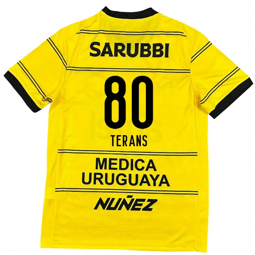 Danxen Kinder David Terans #80 Schwarz Gold Auswärtstrikot Trikot 2025/26 T-Shirt Österreich