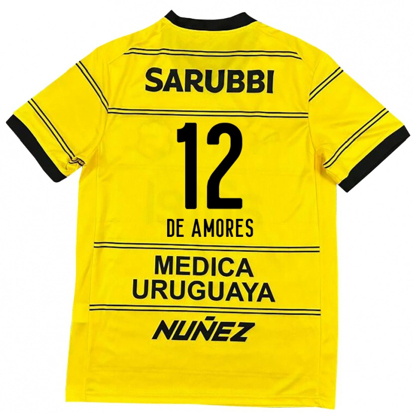 Danxen Kinder Guillermo De Amores #12 Schwarz Gold Auswärtstrikot Trikot 2025/26 T-Shirt Österreich