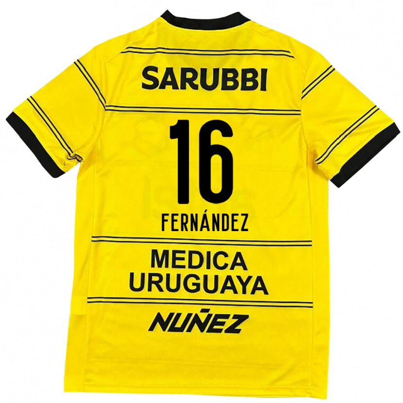 Danxen Kinder Adrián Fernández #16 Schwarz Gold Auswärtstrikot Trikot 2025/26 T-Shirt Österreich