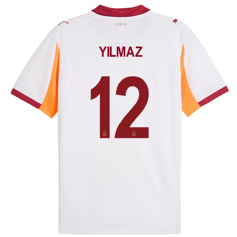Danxen Kinder Arda Yılmaz #12 Weiß Rot Auswärtstrikot Trikot 2025/26 T-Shirt Österreich