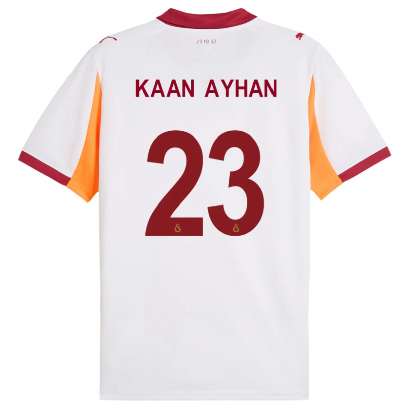 Danxen Kinder Kaan Ayhan #23 Weiß Rot Auswärtstrikot Trikot 2025/26 T-Shirt Österreich