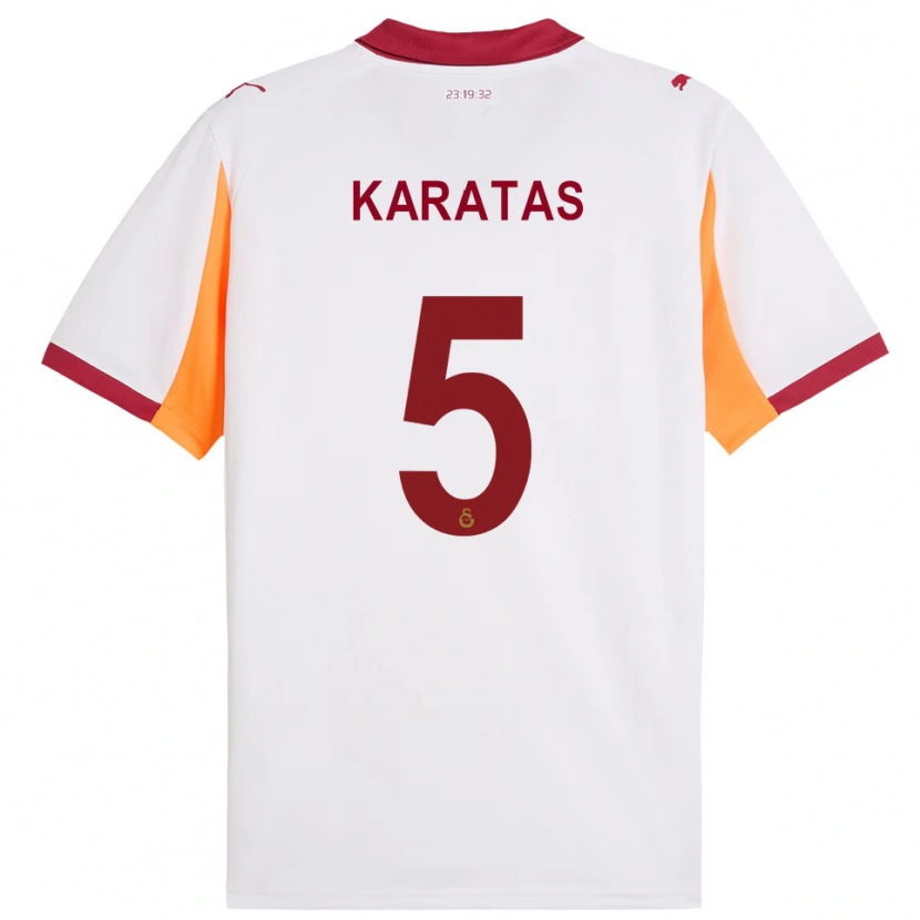 Danxen Kinder Eda Karataş #5 Weiß Rot Auswärtstrikot Trikot 2025/26 T-Shirt Österreich
