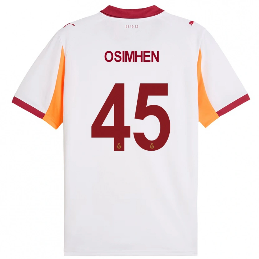 Danxen Kinder Victor Osimhen #45 Weiß Rot Auswärtstrikot Trikot 2025/26 T-Shirt Österreich