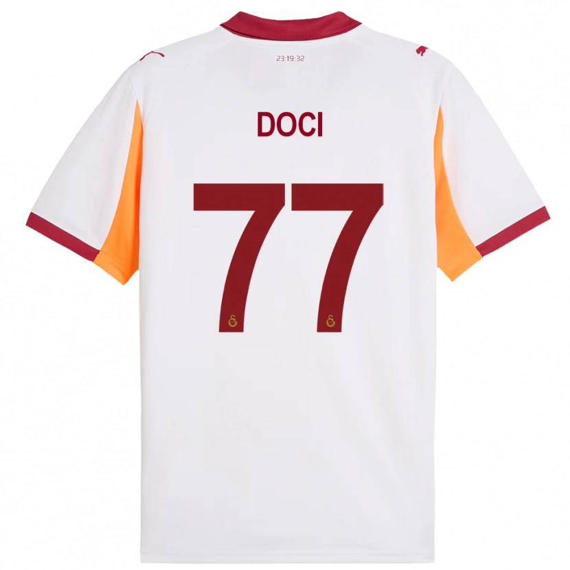 Danxen Kinder Megi Doci #77 Weiß Rot Auswärtstrikot Trikot 2025/26 T-Shirt Österreich