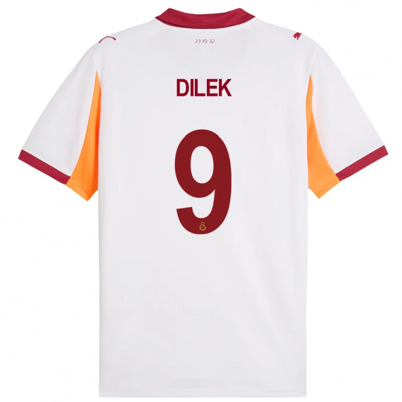 Danxen Kinder Yalin Dilek #9 Weiß Rot Auswärtstrikot Trikot 2025/26 T-Shirt Österreich