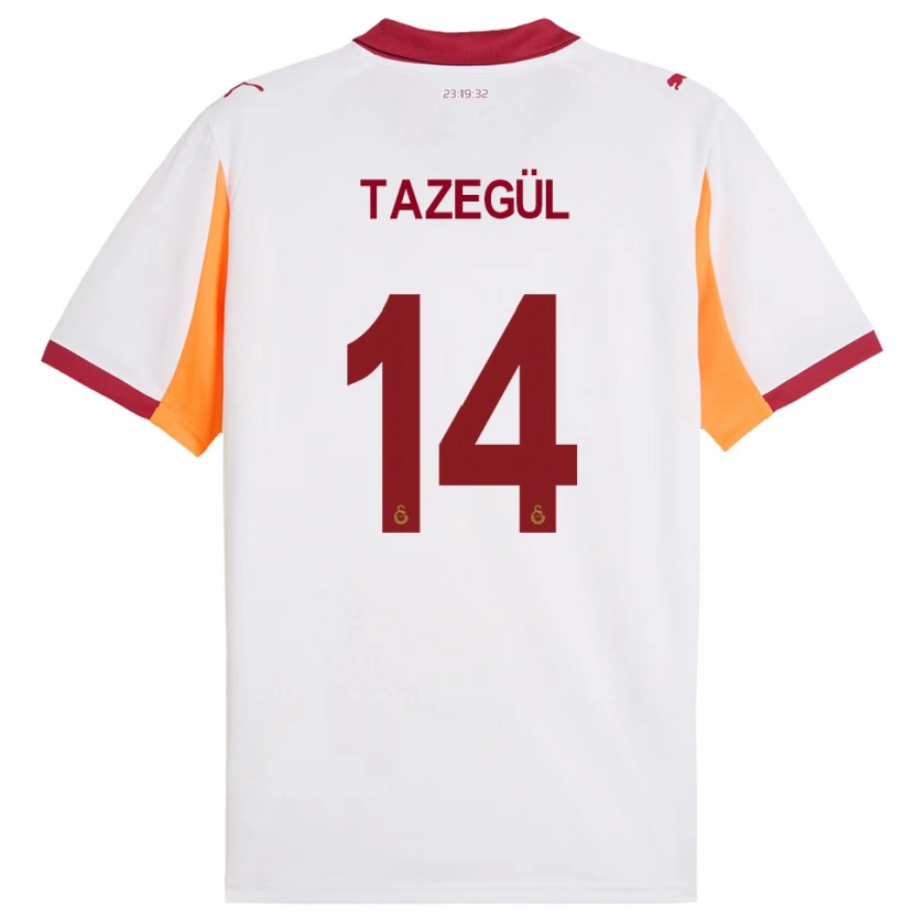 Danxen Kinder Onur Tazegül #14 Weiß Rot Auswärtstrikot Trikot 2025/26 T-Shirt Österreich