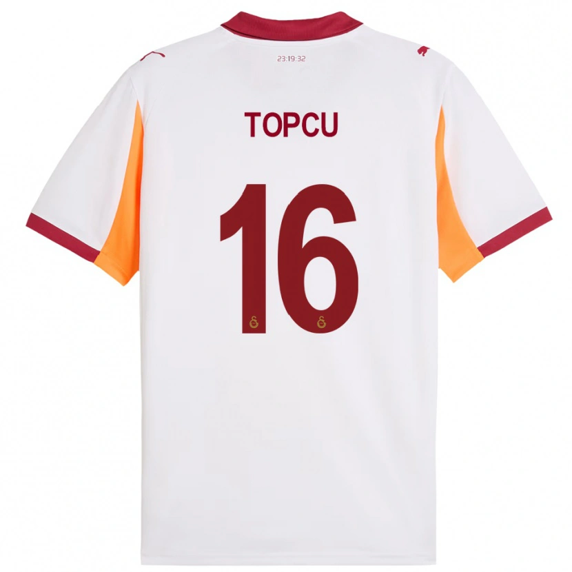 Danxen Kinder Ebru Topçu #16 Weiß Rot Auswärtstrikot Trikot 2025/26 T-Shirt Österreich