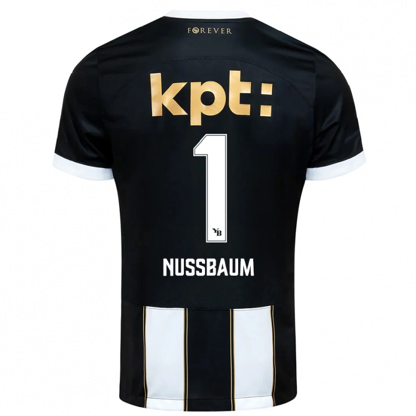 Danxen Kinder Ramon Nussbaum #1 Schwarz Weiß Auswärtstrikot Trikot 2025/26 T-Shirt Österreich