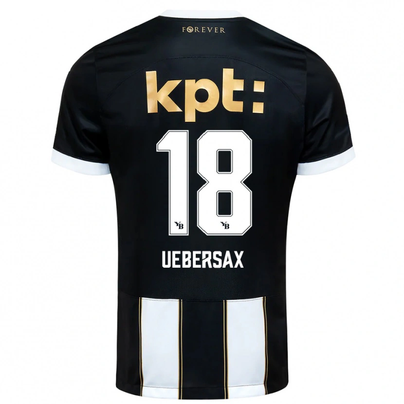 Danxen Kinder Jan Uebersax #18 Schwarz Weiß Auswärtstrikot Trikot 2025/26 T-Shirt Österreich