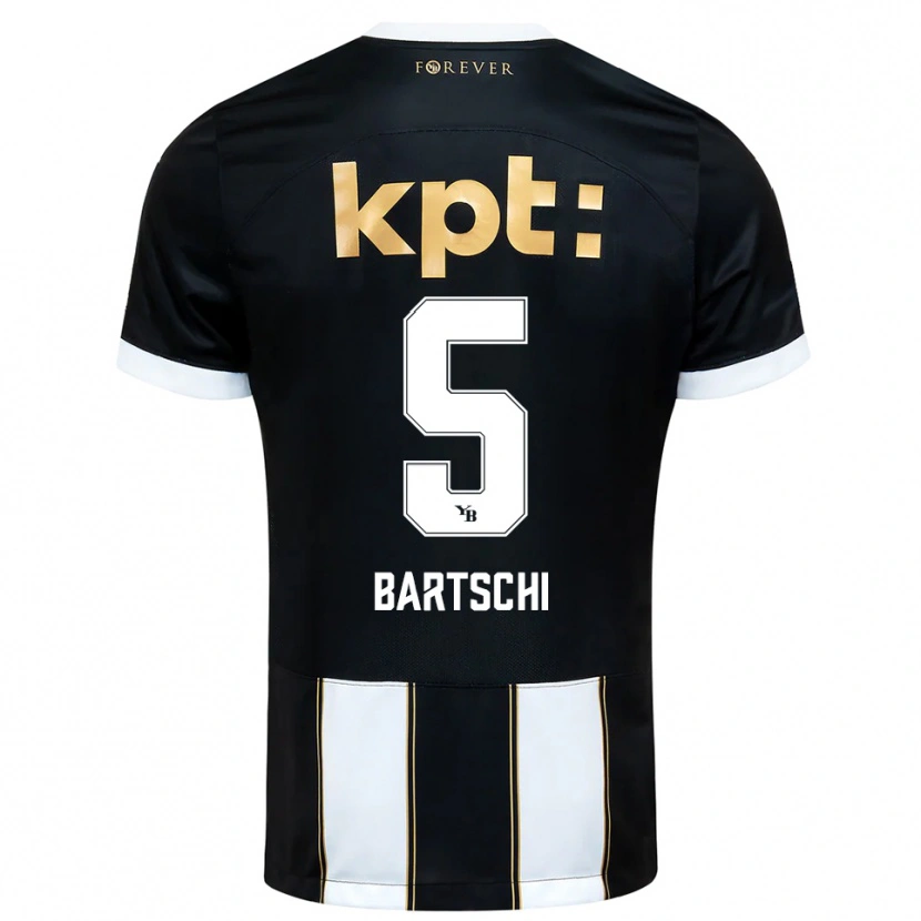Danxen Kinder Lorena Bärtschi #5 Schwarz Weiß Auswärtstrikot Trikot 2025/26 T-Shirt Österreich
