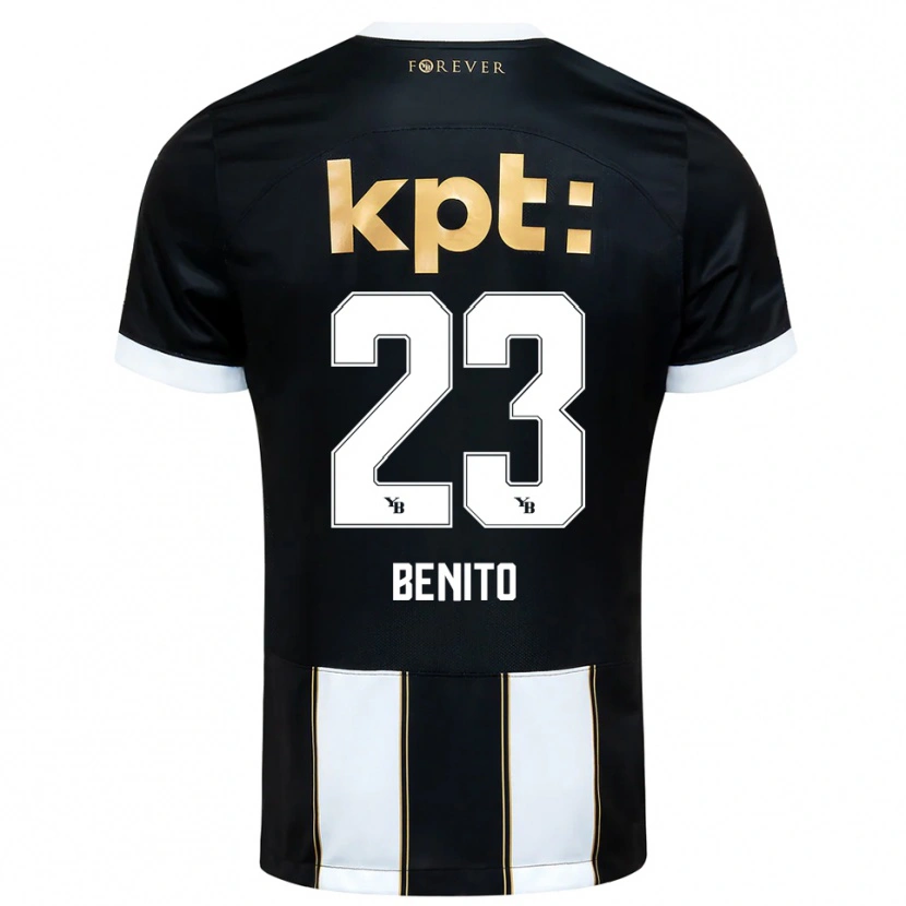 Danxen Kinder Loris Benito #23 Schwarz Weiß Auswärtstrikot Trikot 2025/26 T-Shirt Österreich