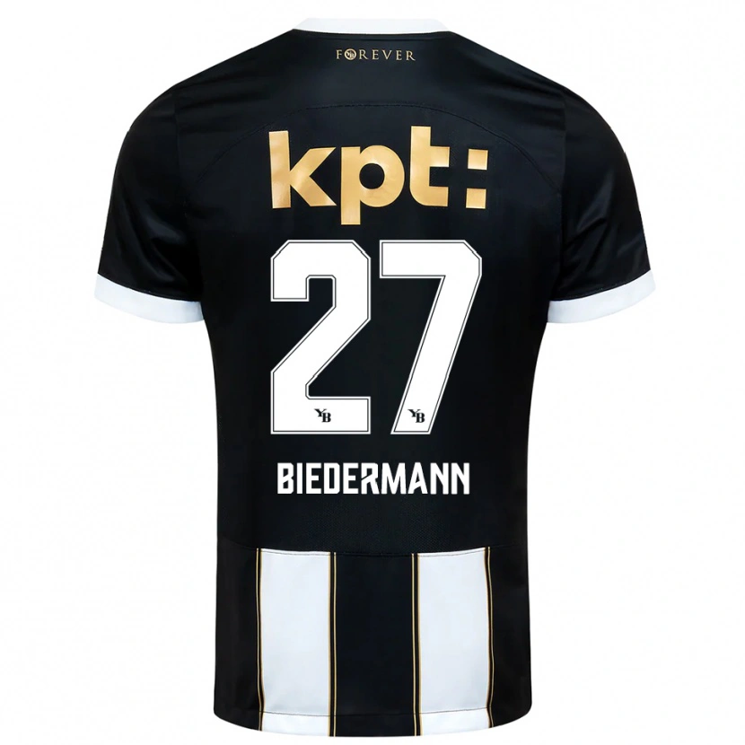 Danxen Kinder Tamara Biedermann #27 Schwarz Weiß Auswärtstrikot Trikot 2025/26 T-Shirt Österreich