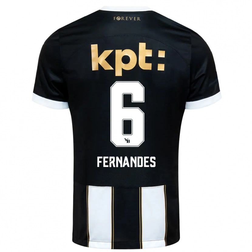 Danxen Kinder Edimilson Fernandes #6 Schwarz Weiß Auswärtstrikot Trikot 2025/26 T-Shirt Österreich